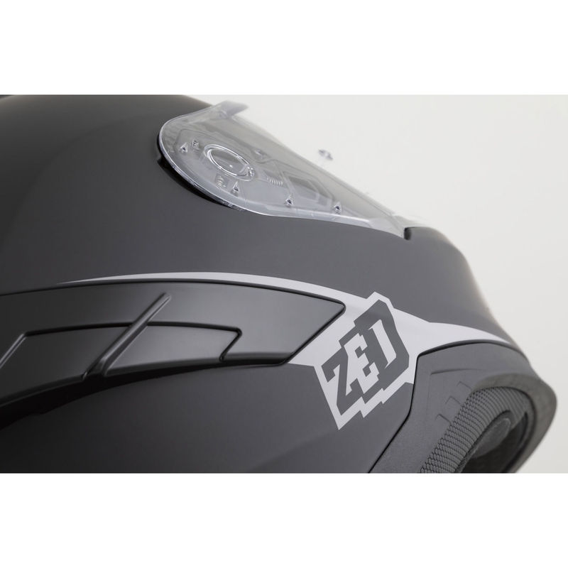 Casque intégral de moto ZED K40 noir mat-gris foncé