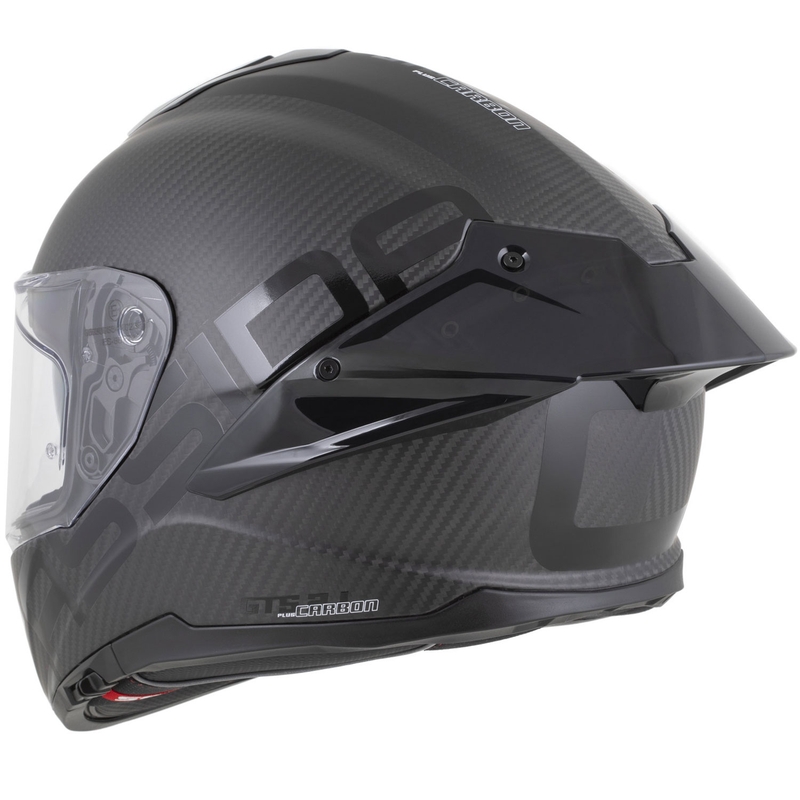 Casque intégral moto Cassida Integral GTS 2.1 Plus Carbon, noir et blanc mats.
