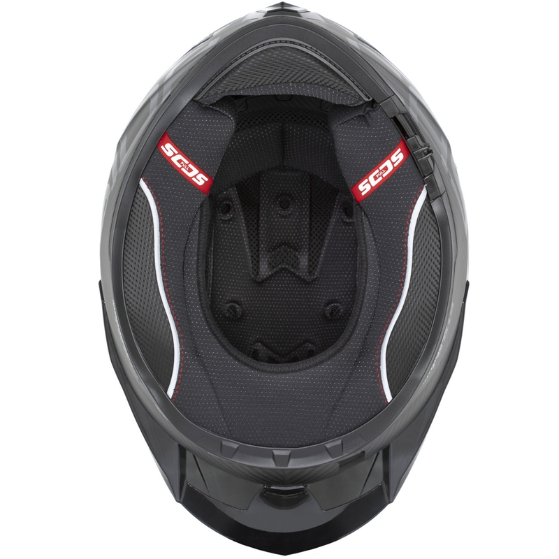 Casque intégral moto Cassida Integral GTS 2.1 Plus Carbon, noir et blanc mats.