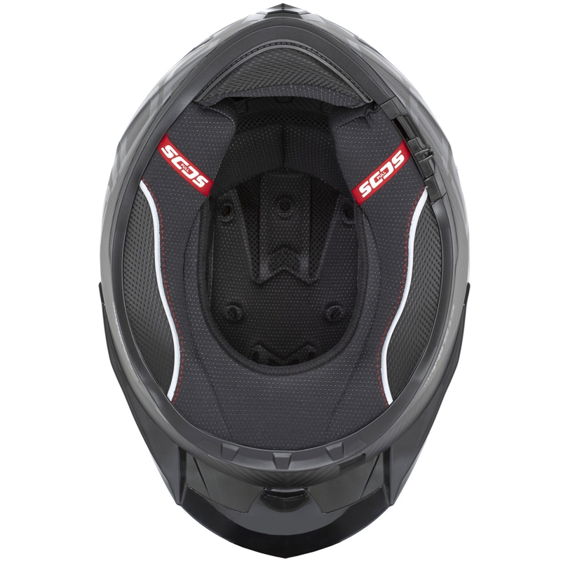 Casque intégral de moto Cassida Integral GTS 2.1 Plus Carbon, rouge carbone mat