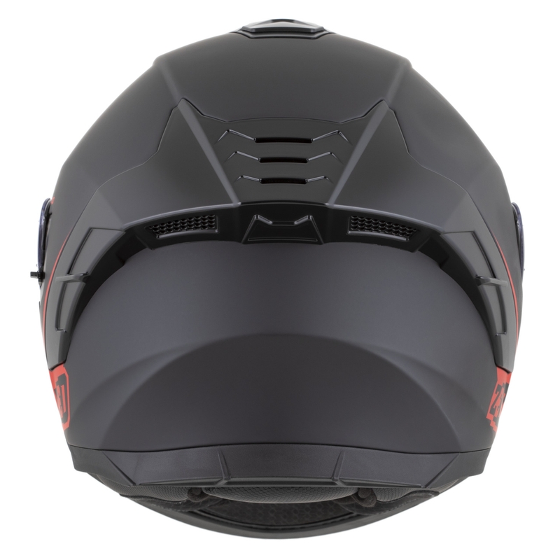 Casque intégral de moto ZED K40 noir mat-rouge