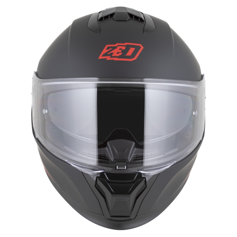 Casque intégral de moto ZED K40 noir mat-rouge