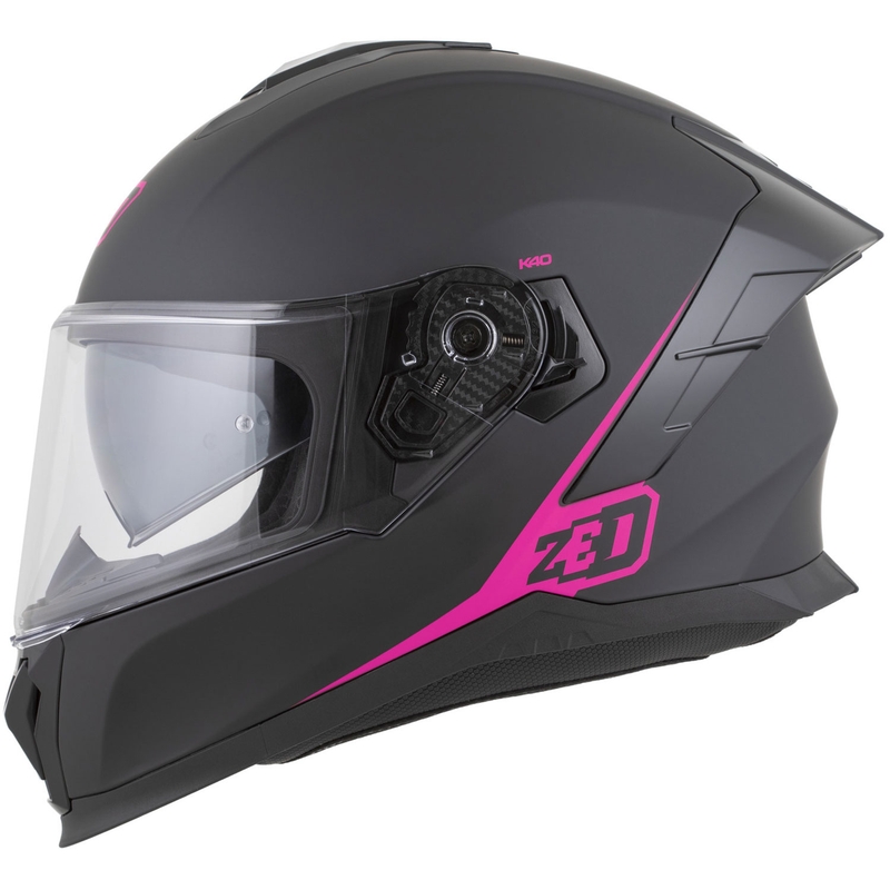 Casque intégral de moto ZED K40 noir mat-rose