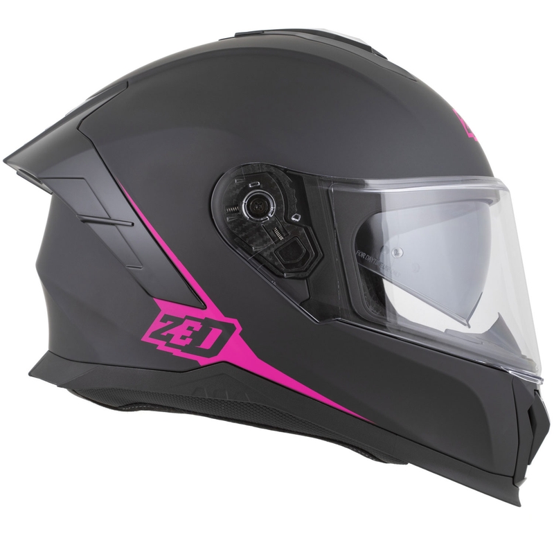 Casque intégral de moto ZED K40 noir mat-rose