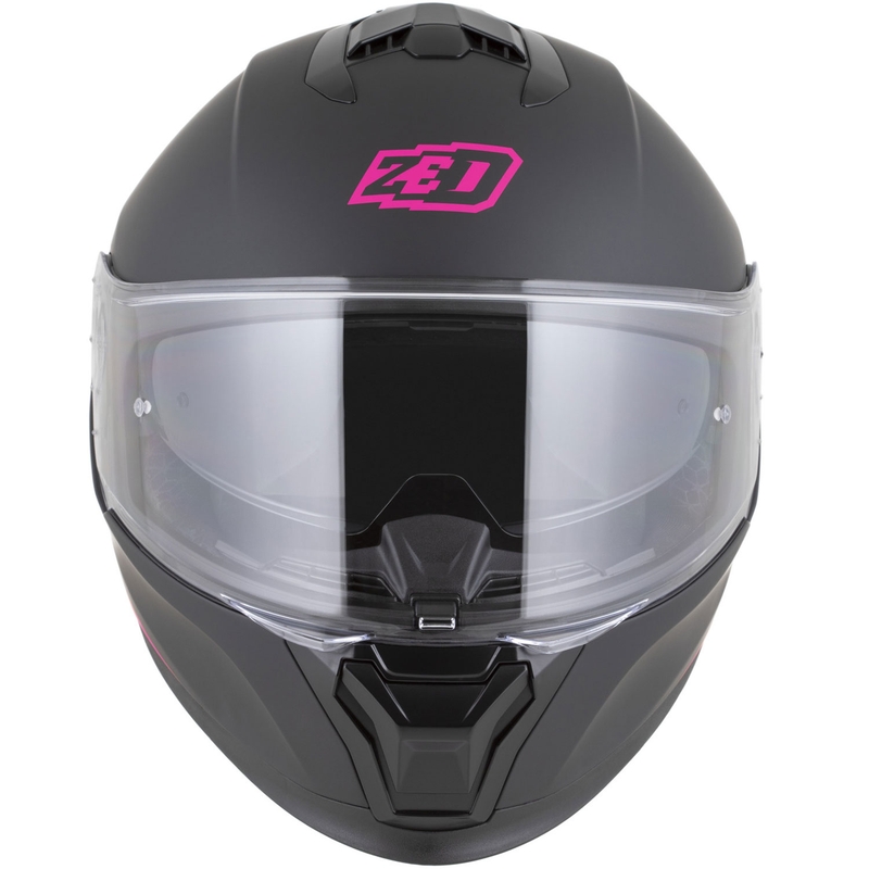 Casque intégral de moto ZED K40 noir mat-rose