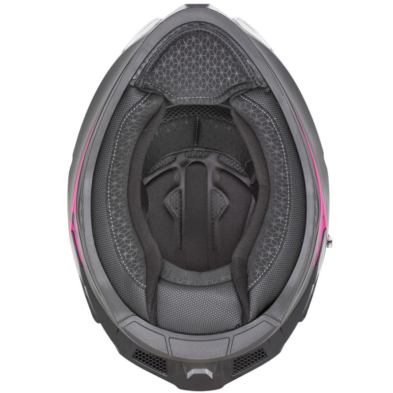 Casque intégral de moto ZED K40 noir mat-rose