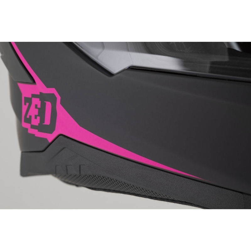 Casque intégral de moto ZED K40 noir mat-rose