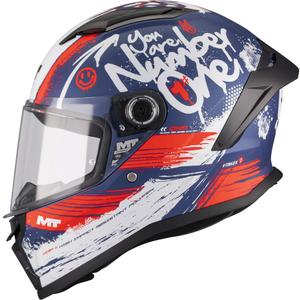 Casque intégral de moto pour enfant MT Stinger 2 Rocket C17 bleu-rouge-blanc