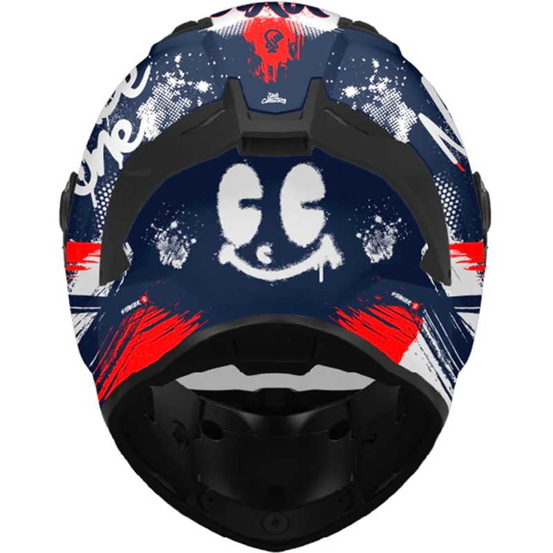 Casque intégral de moto pour enfant MT Stinger 2 Rocket C17 bleu-rouge-blanc