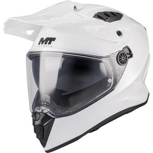 Casque de moto enduro MT Track SV Pure A0 blanc