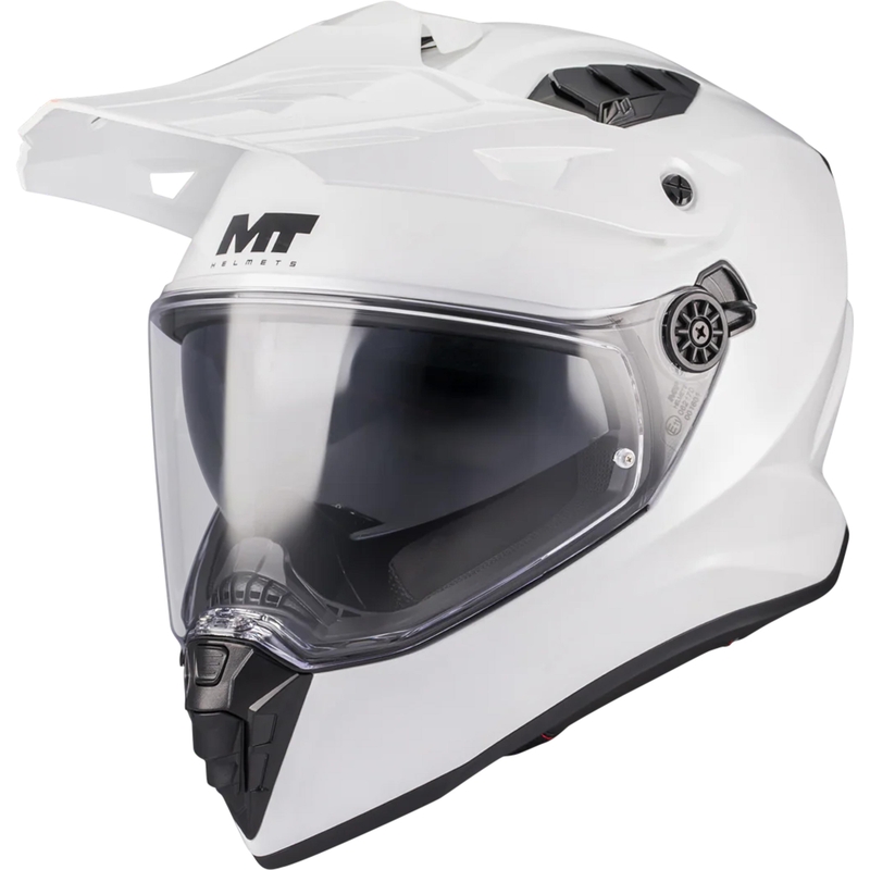 Casque de moto enduro MT Track SV Pure A0 blanc