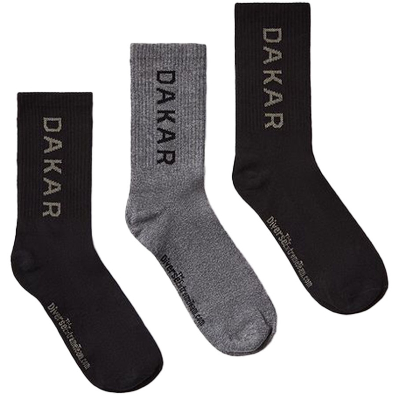 Ensemble de chaussettes Dakar Athlan noir-gris