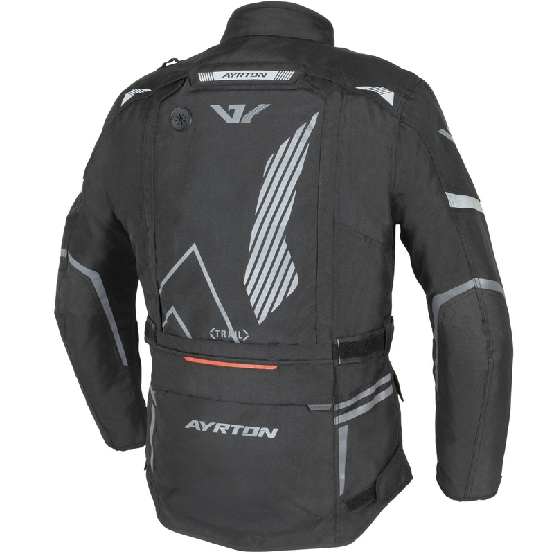 Veste de moto Ayrton Trail noire-grise-rouge