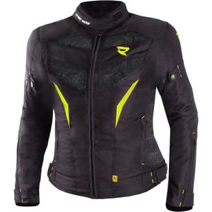 Veste moto femme Street Racer Rose Black-Fluo Yellow