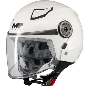 Casque de moto ouvert pour enfant MT Lite Pure A0 blanc