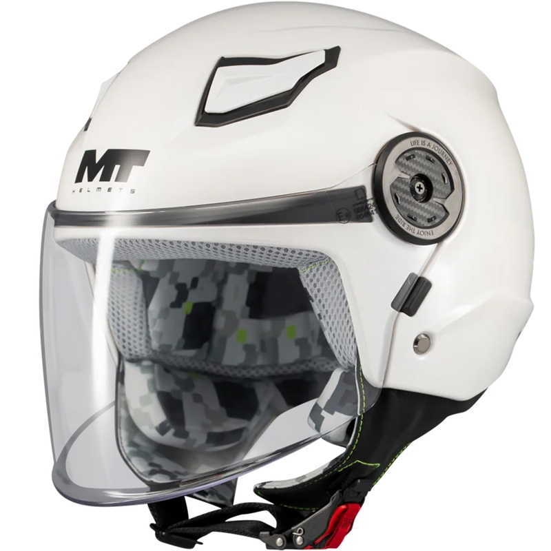 Casque de moto ouvert pour enfant MT Lite Pure A0 blanc
