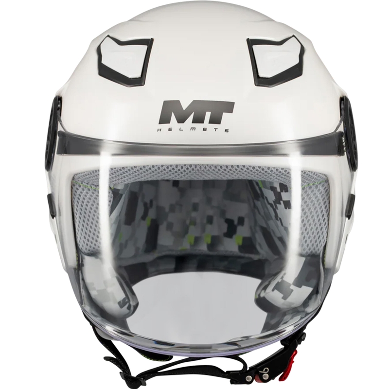 Casque de moto ouvert pour enfant MT Lite Pure A0 blanc