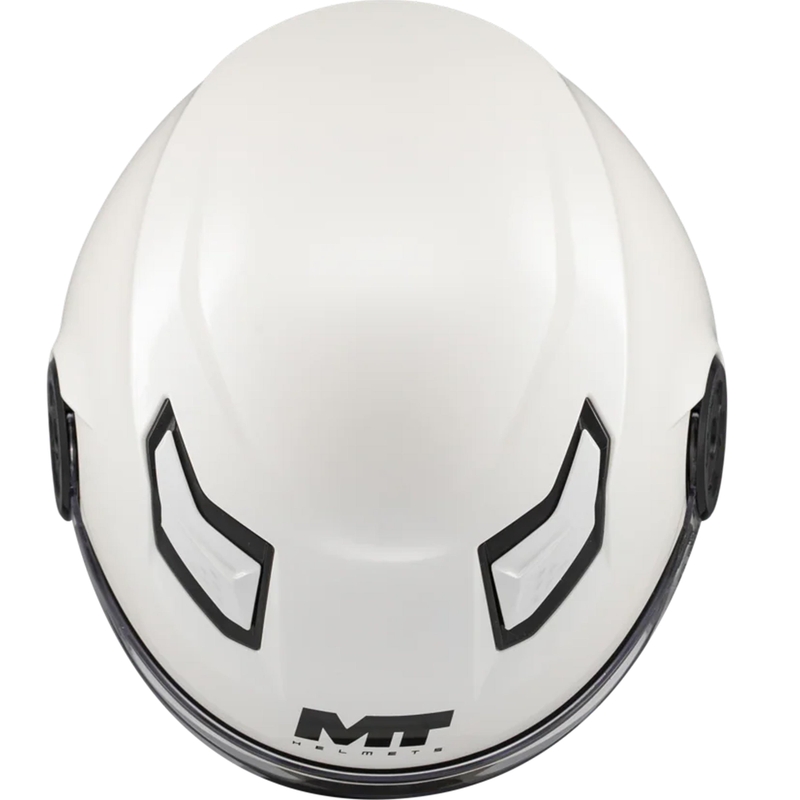Casque de moto ouvert pour enfant MT Lite Pure A0 blanc