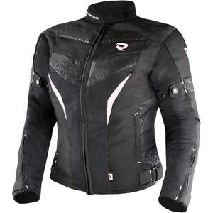 Veste de moto Street Racer Rose Air noir et blanc pour femmes