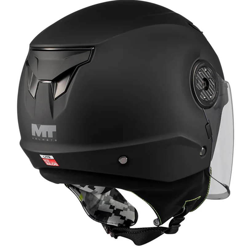 Casque de moto ouvert pour enfant MT Lite Pure A1 noir mat