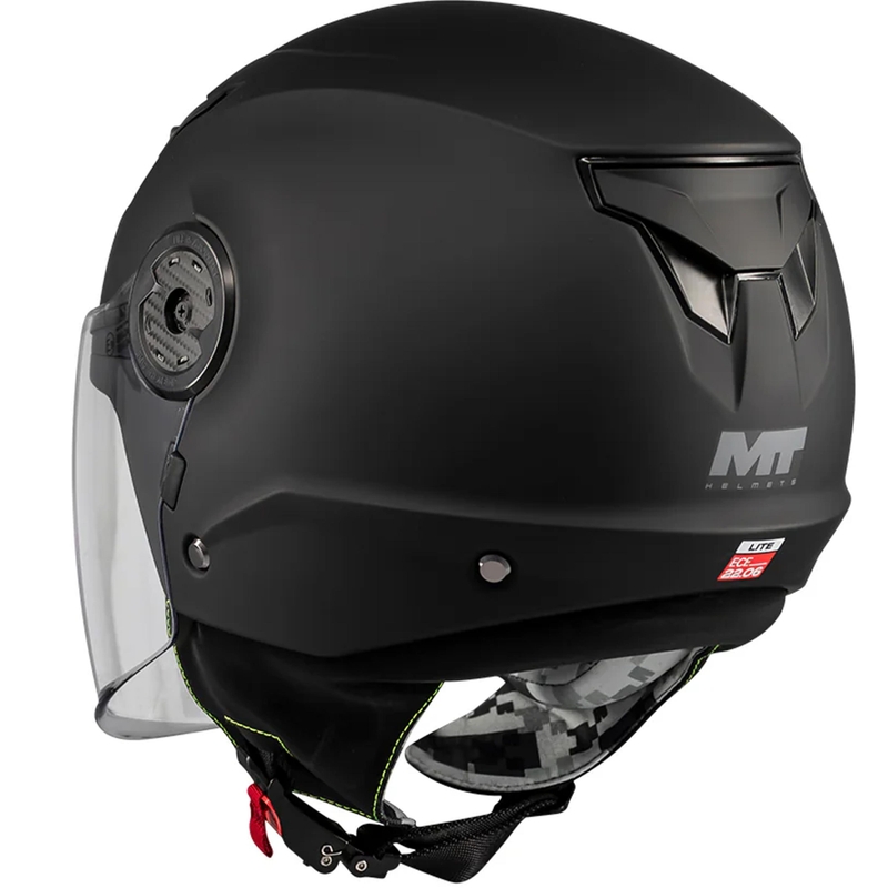 Casque de moto ouvert pour enfant MT Lite Pure A1 noir mat