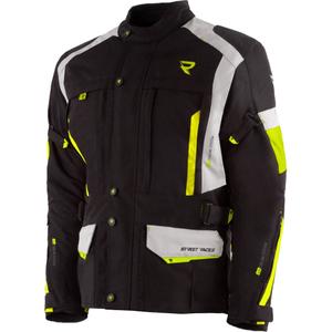 Blouson moto Street Racer Hilax noir-gris-jaune fluo