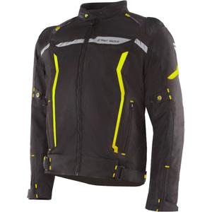Blouson moto Street Racer Flex EVO noir-jaune fluo