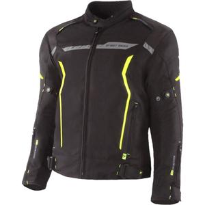 Veste de moto Street Racer Flex noir-jaune fluo