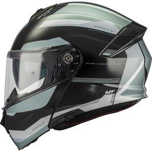 Casque de moto modulable MT Genesis SV Raccoon B12 noir-gris