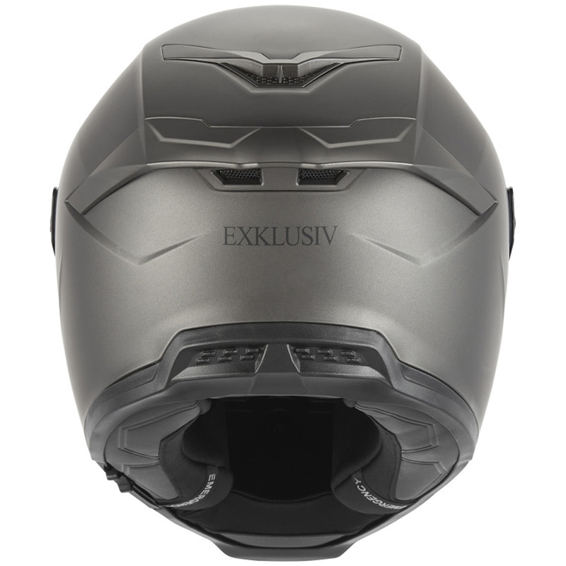 Casque intégral de moto NOX Exclusive Goliath, titane mat