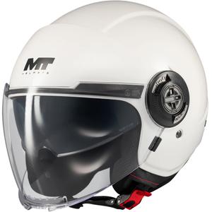 Casque de moto ouvert MT Viale SV S Pure A0 blanc