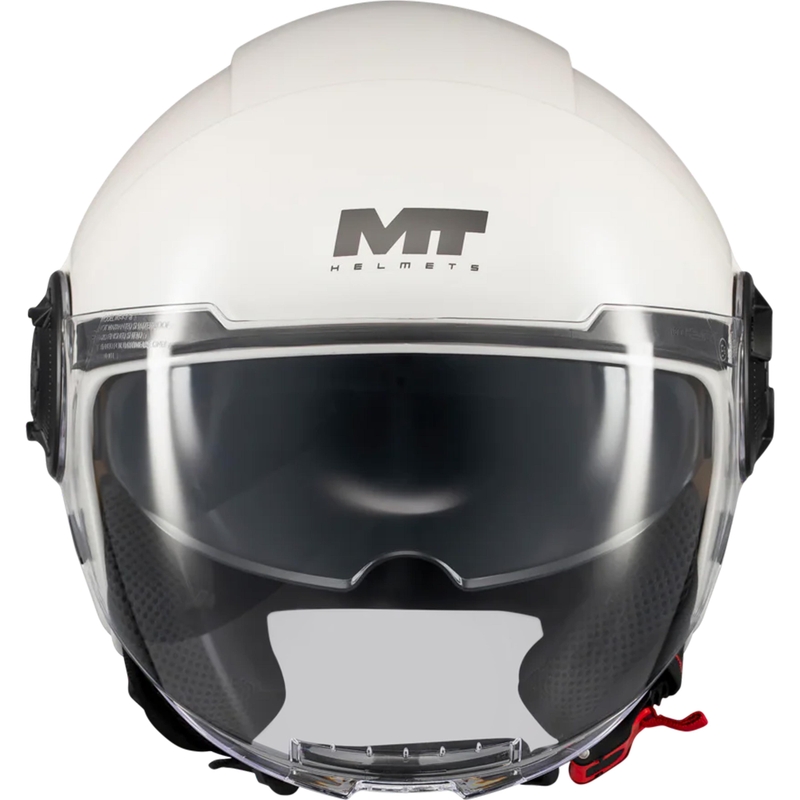 Casque de moto ouvert MT Viale SV S Pure A0 blanc
