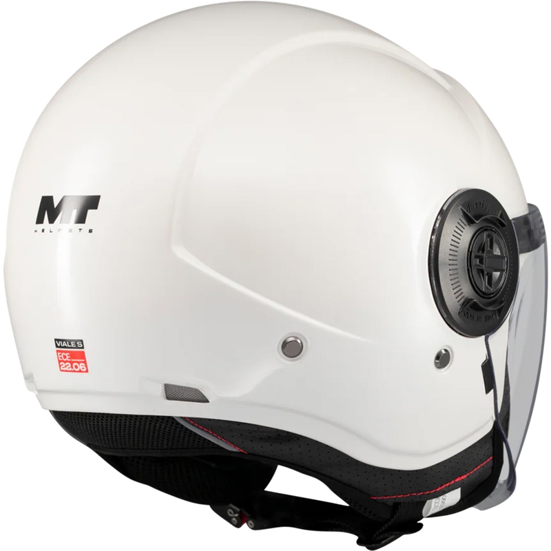 Casque de moto ouvert MT Viale SV S Pure A0 blanc
