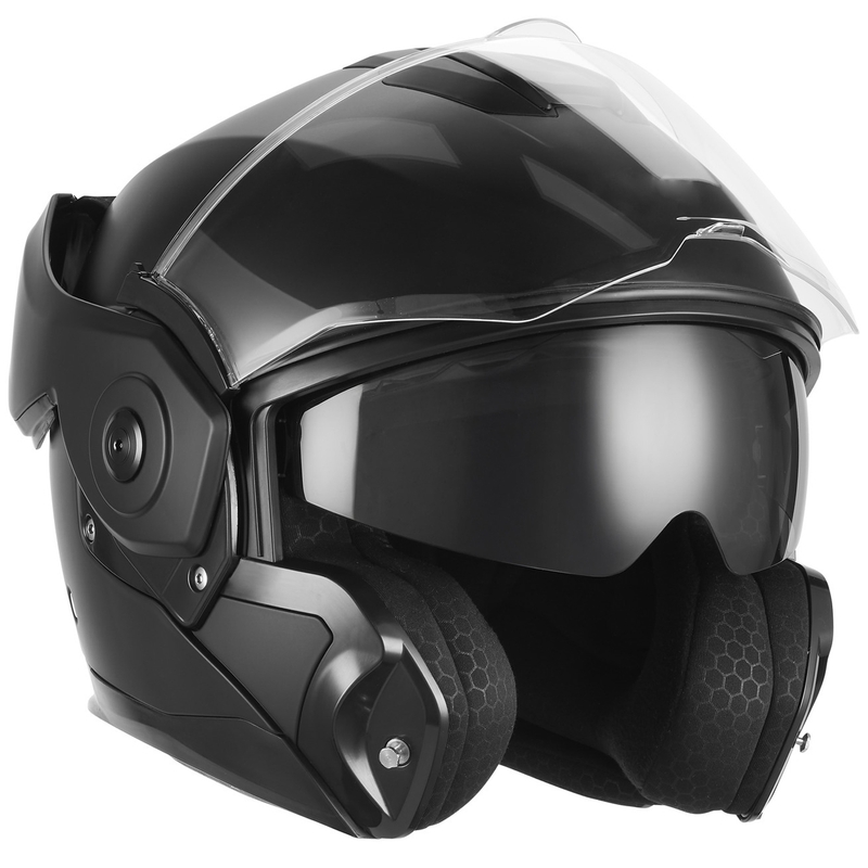 Casque de moto modulable NOX PREMIUM Spinner noir mat