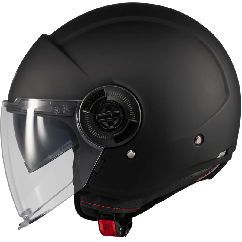 Casque de moto jet MT Viale SV S Pure A1 noir mat