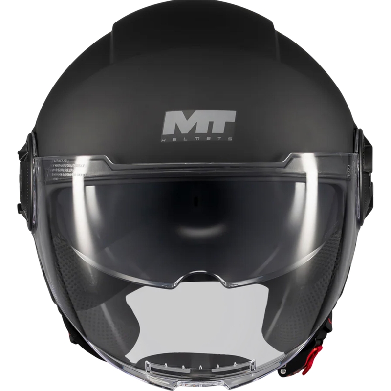 Casque de moto jet MT Viale SV S Pure A1 noir mat