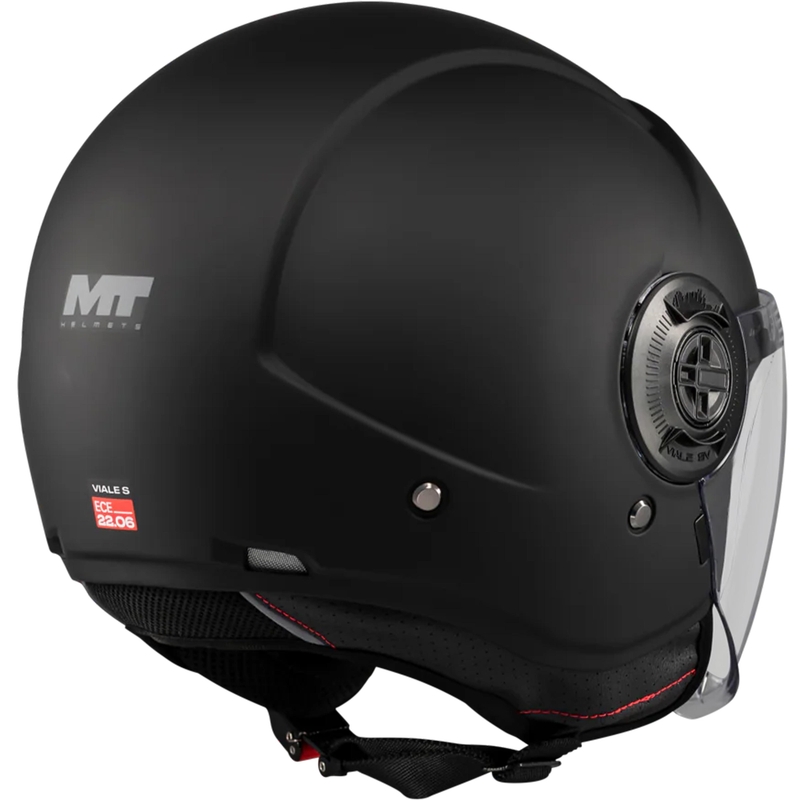 Casque de moto jet MT Viale SV S Pure A1 noir mat
