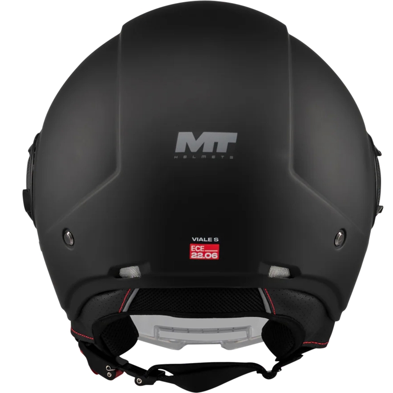 Casque de moto jet MT Viale SV S Pure A1 noir mat