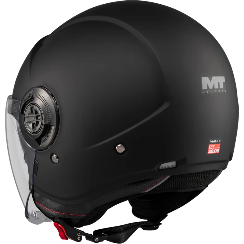 Casque de moto jet MT Viale SV S Pure A1 noir mat