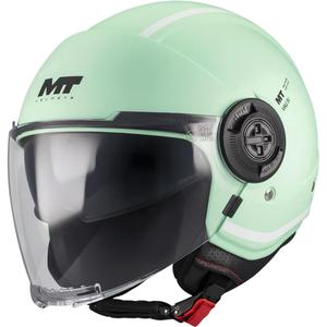 Casque de moto ouvert MT Viale SV S Tasty C6 vert pastel mat