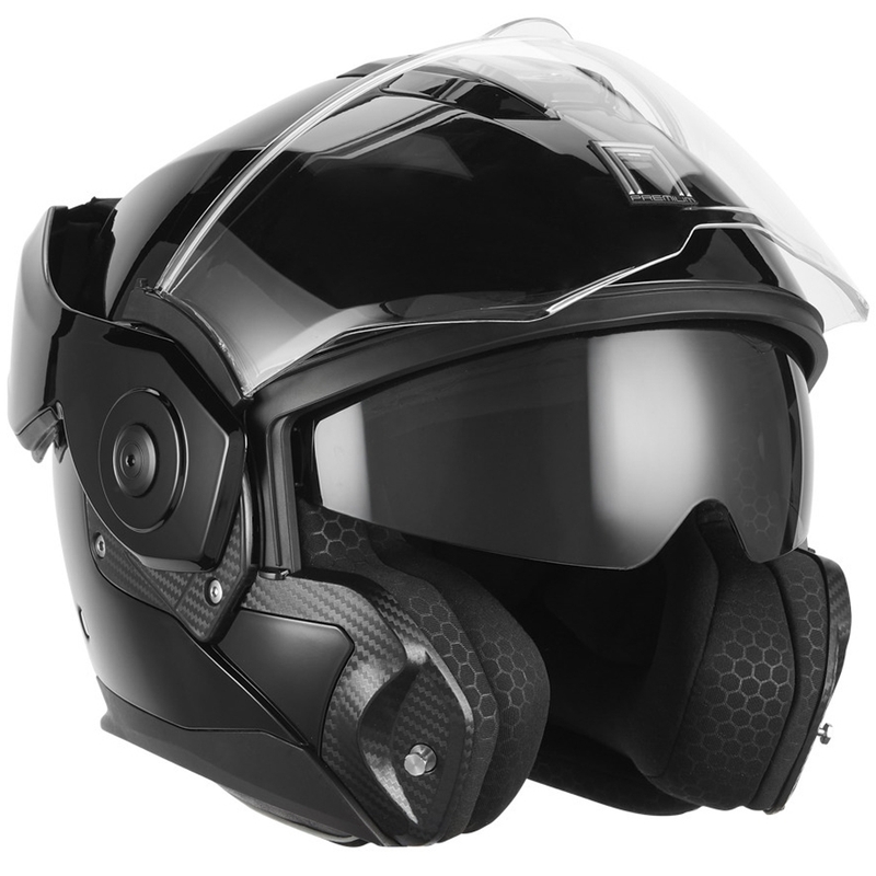 Casque de moto modulable NOX PREMIUM Spinner noir