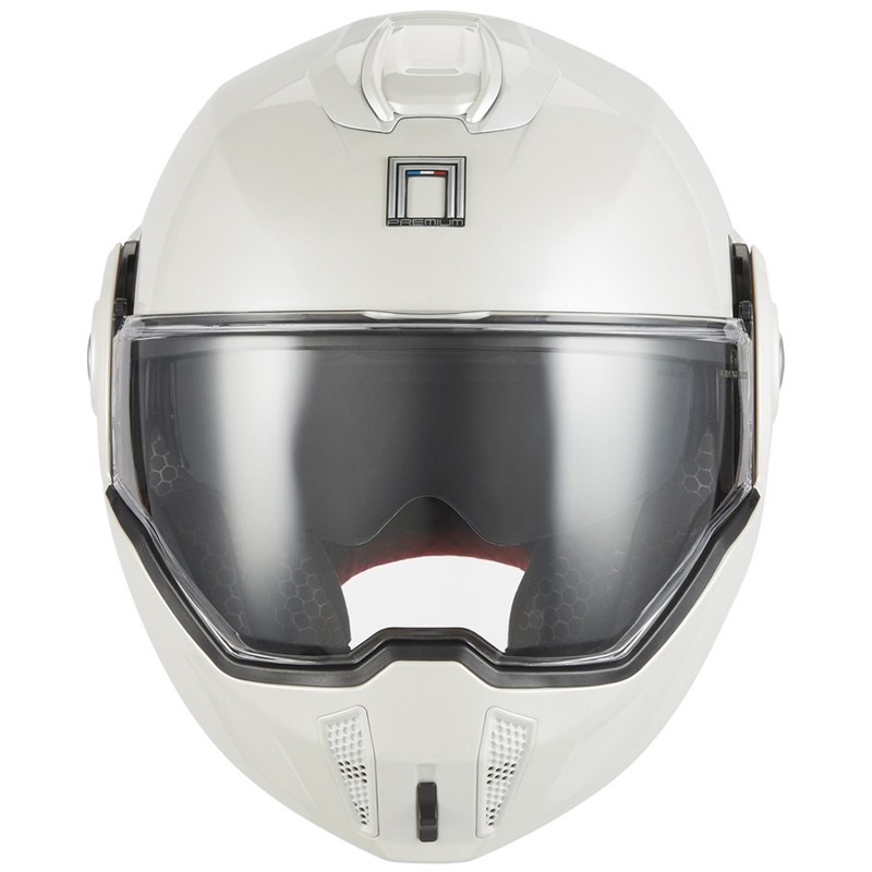 Casque de moto modulable NOX PREMIUM Spinner blanc