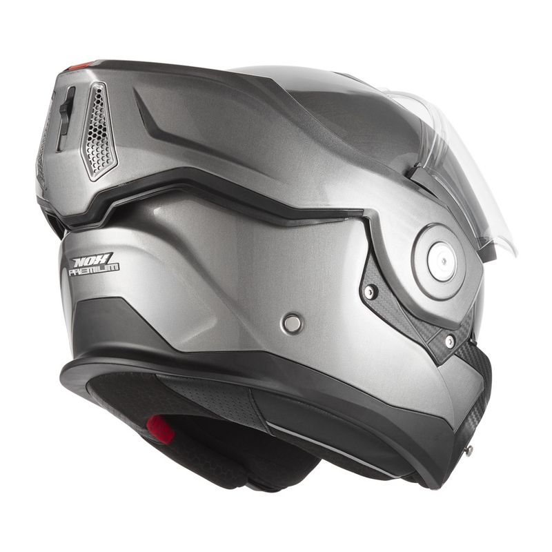 Casque de moto modulable NOX PREMIUM Spinner, titane mat