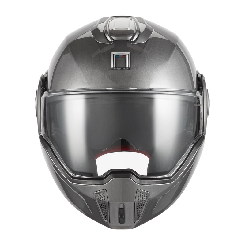 Casque de moto modulable NOX PREMIUM Spinner, titane mat
