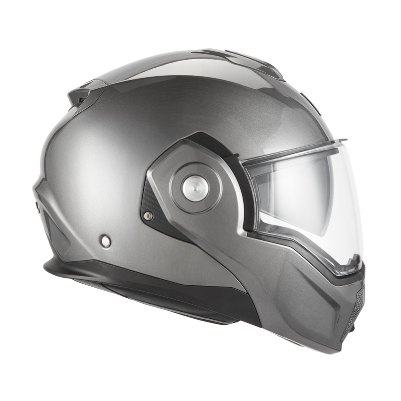 Casque de moto modulable NOX PREMIUM Spinner, titane mat