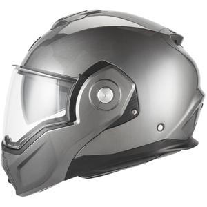 Casque de moto modulable NOX PREMIUM Spinner, titane mat