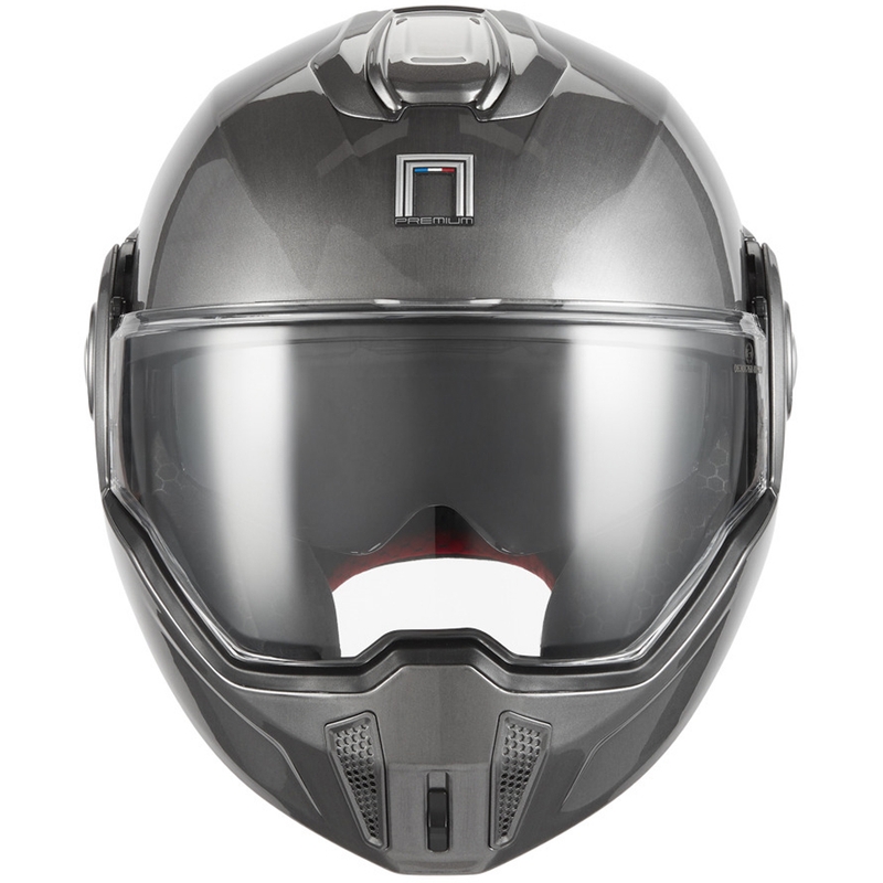 Casque de moto modulable NOX PREMIUM Spinner, titane mat