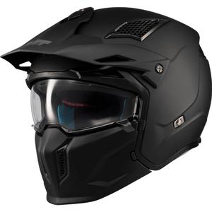 Casque de moto modulable MT Streetfighter SV S Pure A1 noir mat