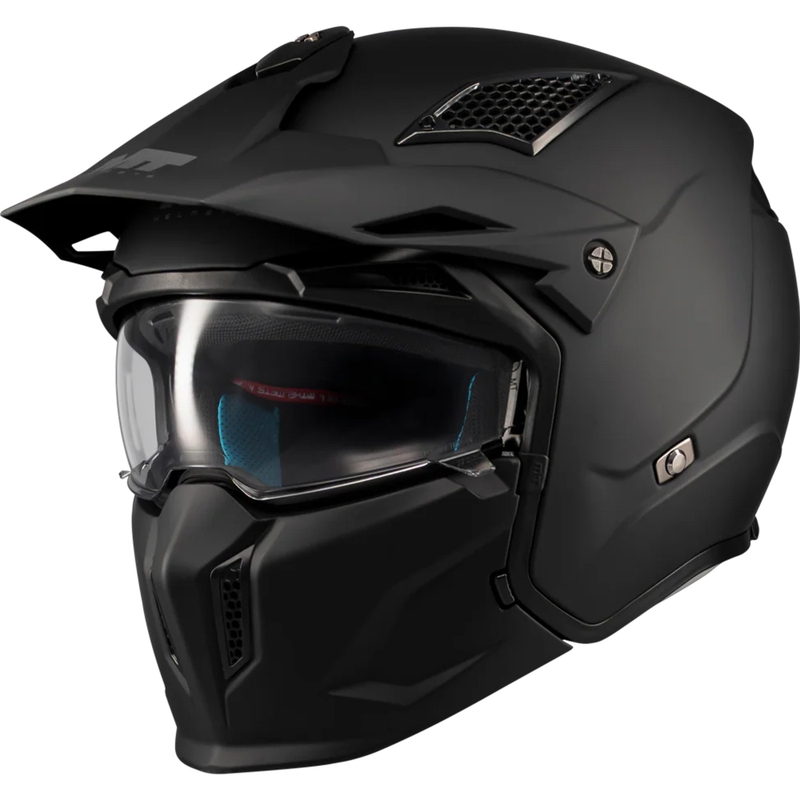 Casque de moto modulable MT Streetfighter SV S Pure A1 noir mat