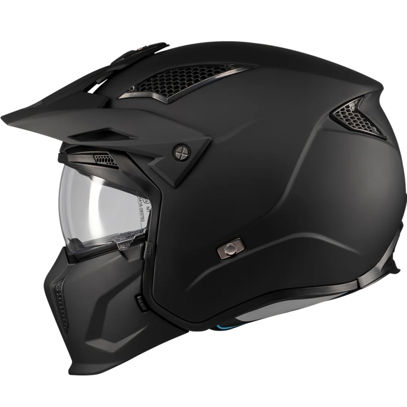 Casque de moto modulable MT Streetfighter SV S Pure A1 noir mat